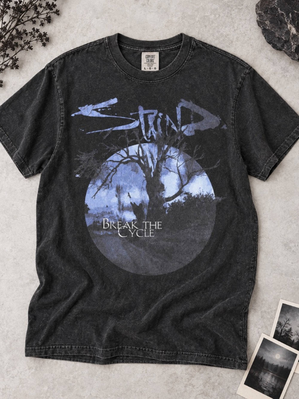 Staind Break The Cycle Rock Band Shirt Comfort Colors Pepper Tee